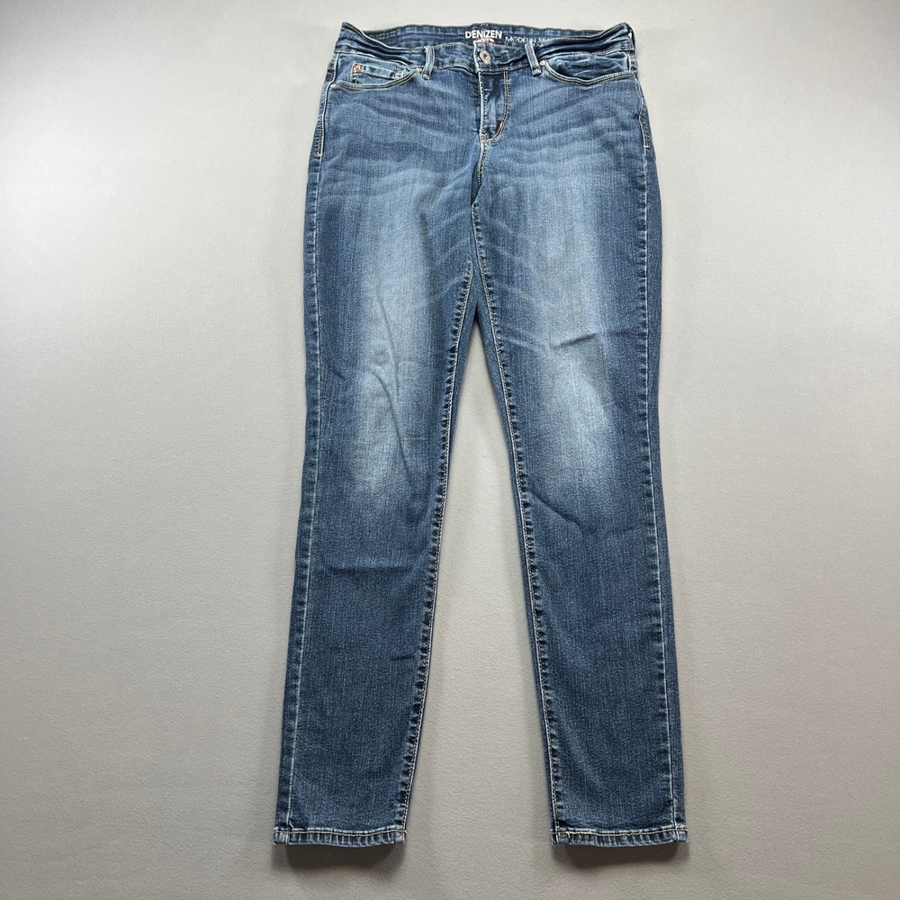 Denizen From Levi's Modern Skinny Jeans Womens 8M Blue Denim Cotton Stretch Logo